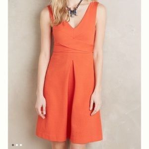 Anthropologie HD in Paris NWT Orange fit and flare